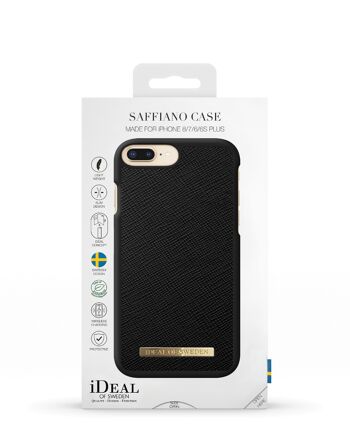 Coque Saffiano iPhone 6 / 6S Plus Noir 7