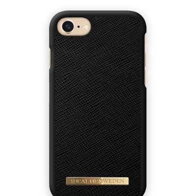 Saffiano Case iPhone SE (2020) Black