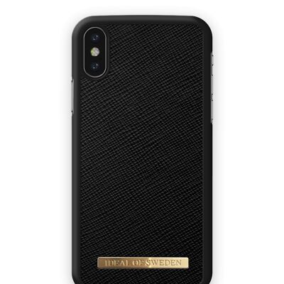 Custodia Saffiano iPhone X Nera