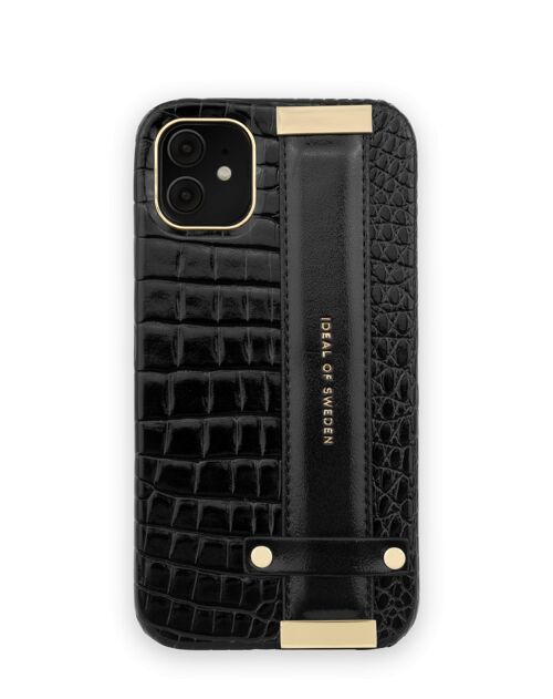 Statement Case iPhone 11 Neo Noir Croco Strap handle