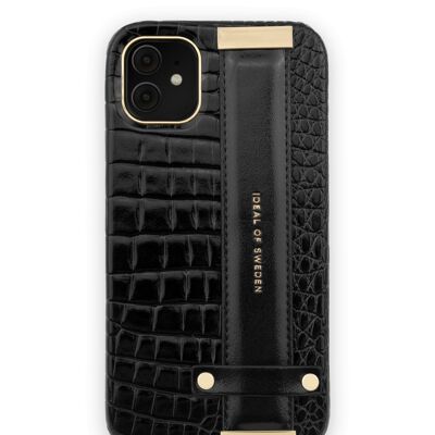 Statement Case iPhone 11 Neo Noir Croco Strap handle