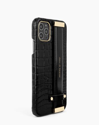 Statement Case iPhone 11 Pro Max Neo Noir Croco Strap Poignée 5
