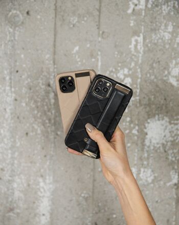 Statement Case iPhone 7 Plus Tressé Lisse Noir 4