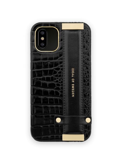 Statement Case iPhone X Neo Noir Croco Strap handle