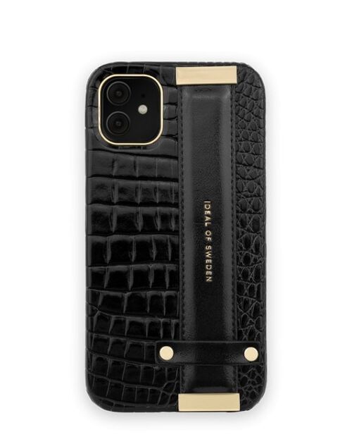 Statement Case iPhone XR Neo Noir Croco Strap handle