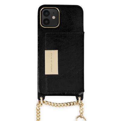 Funda con collar llamativo para iPhone 12 Pro Negro brillante