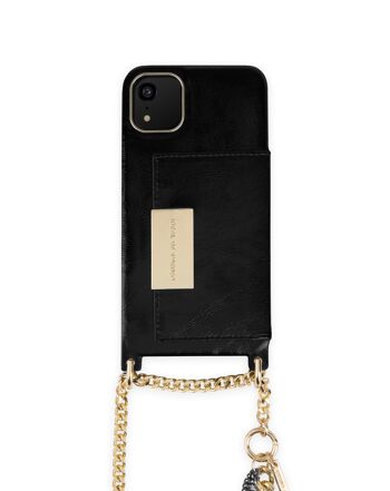 Collier tendance iPhone XR noir lustré 1