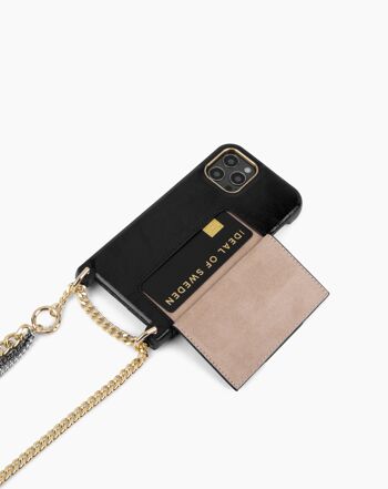 Collier tendance iPhone XR noir lustré 3