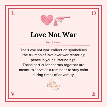 Bracelet Love Not War - Argent 2