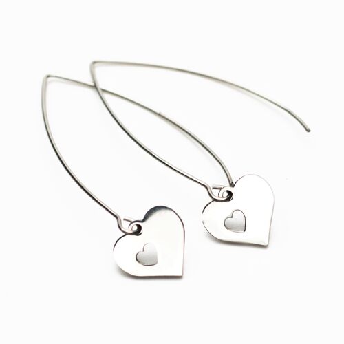 Self-Love Wishbone Earrings - Silver