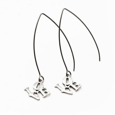 Self-Love Wishbone Earrings - Silver