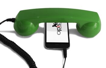 Opis 60s micro combiné de téléphone portable, combiné rétro pour smartphones, iPhone, Samsung, Huawei, etc. (vert) 1