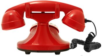Opis FunkyFon câble téléphone rotatif / téléphone rétro / téléphone nostalgique (rouge) 5