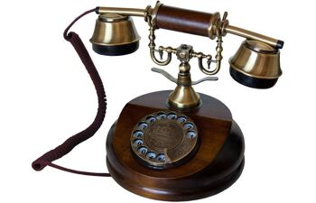 Téléphone rétro câble Opis 1921 en bois et métal / téléphone en bois / téléphone classique (modèle A) 1