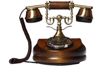 Téléphone rétro câble Opis 1921 en bois et métal / téléphone en bois / téléphone classique (modèle A) 2