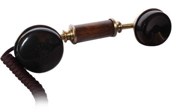 Opis 1921 câble téléphone rétro en bois et métal / téléphone en bois / téléphone classique (modèle B) 3