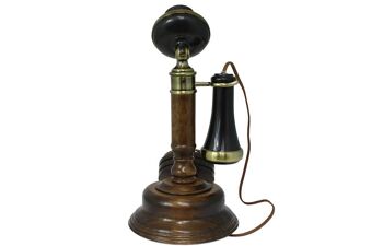 Téléphone rétro câble Opis 1921 en bois et métal / téléphone en bois / téléphone classique (modèle C) 5