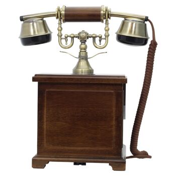 Téléphone rétro câble Opis 1921 en bois et métal / téléphone en bois / téléphone classique (modèle E) 5