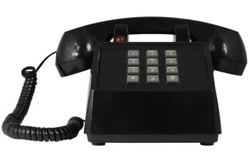 Téléphone de bureau mobile Opis PushMeFon/téléphone de bureau 2G/GSM/téléphone portable senior (noir) 2
