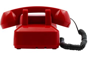 Téléphone de bureau mobile Opis PushMeFon/téléphone de bureau 2G/GSM/téléphone portable senior (rouge) 5