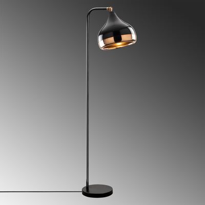 Opis FL5 Stehlampe (120 cm hoch) – Elegante Stehlampe aus schwarzem Metall und Kupfer