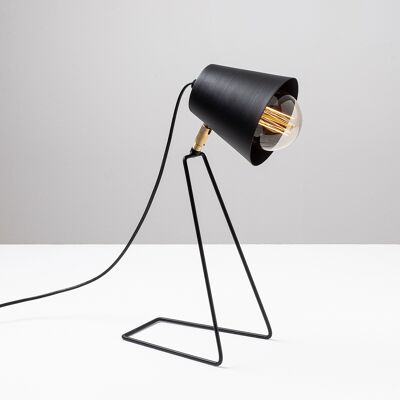 Lámpara de sobremesa Opis TL7 (alto 40 cm) - Elegante lámpara de sobremesa de metal negro