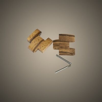 Four extra bracelet parts for Opis UR-F1 (zebra wood)