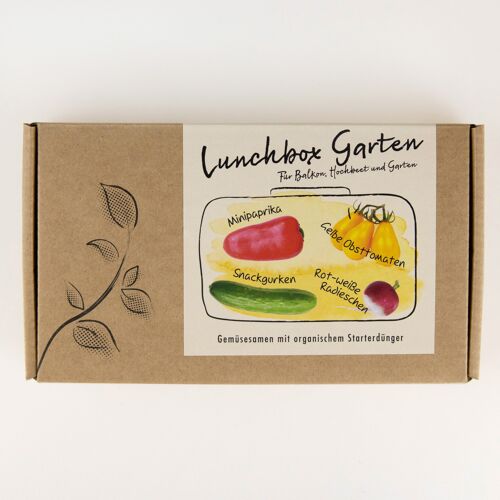 Gemüsesamen-Geschenkbox "Lunchbox Garten"