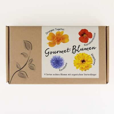 Caja de regalo de semillas de flores "Flores Gourmet"