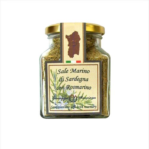 Sardinian sea salt with rosemary 210gr Jar with metal cap