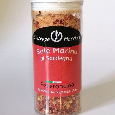 Sea salt of Sardinia + bruised red chilli pepper 110gr