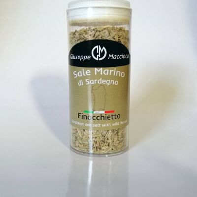 Sea salt of sardinia + fennel flakes 130gr spreader