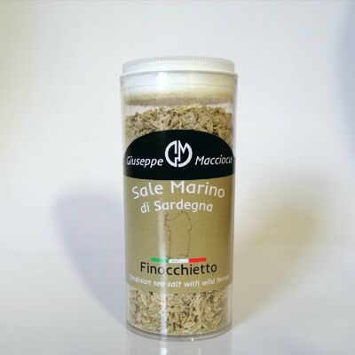 Sea salt of sardinia + fennel flakes 130gr spreader