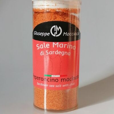Meersalz aus Sardinien + gemahlene rote Chilischote 130gr