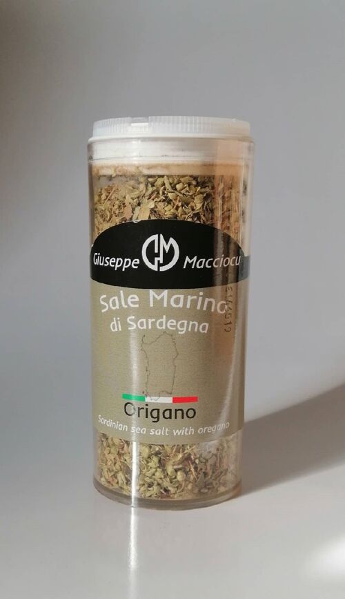 Sea salt of Sardinia + oreganon 80gr with spreader head