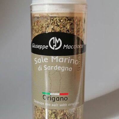 Sal marina de Cerdeña + orégano 80gr con cabezal esparcidor