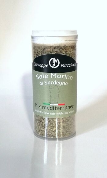 Mélange sel marin de sardaigne + herbes méditerranéennes 100g tartineur 1