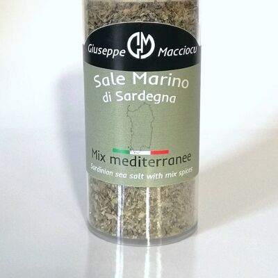 Meersalz aus Sardinien + mediterrane Kräutermischung 100g Streuer