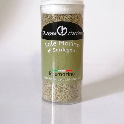 Sea salt of Sardinia + Rosemary in flakes 100gr spreader