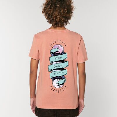Camiseta Vintage Skate Salmón