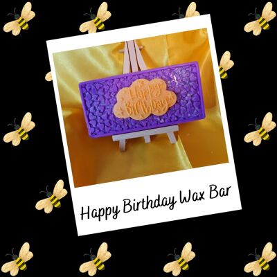 Happy Birthday Wax Bar - Baby Powder