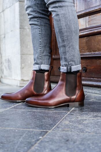 Bottines Chelsea - Cuir Marron Foncé 4