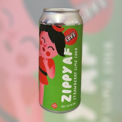Zippy AF (Sur à la fraise et au citron vert sans alcool) - x12 canettes