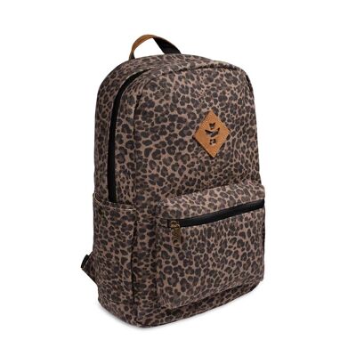 Escort Backpack – Canvas Leopard Print