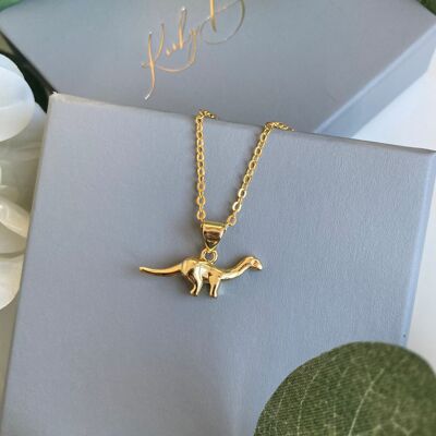 Dinky Dino Gold Necklace