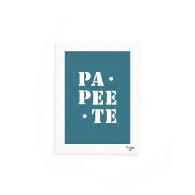 Affiche "Papeete" bleue