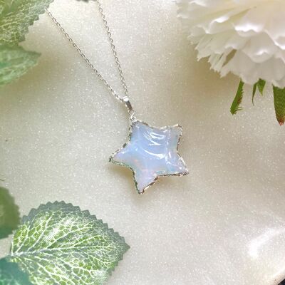 Kooky Opalite Star silver necklace