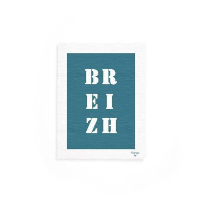Affiche "Breizh" bleue