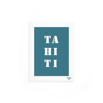 Affiche "Tahiti" bleue