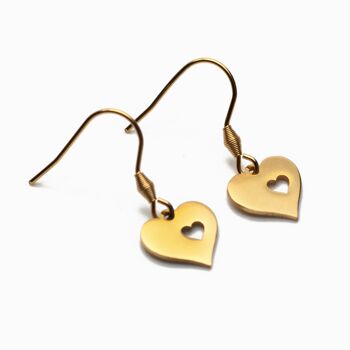 Boucles d'oreilles d'amour de soi - Or 1